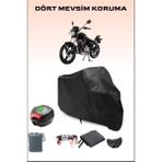Breen Mondial 150 Mr Vulture Arka Çanta Uyumlu Siyah Motosiklet Branda Su Geçirmez Dayanıklı Kumaş