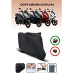 Breen Siyah, Arka Çanta Uyumlu Honda Pcx Modellere Uyumlu Motosiklet Örtüsü Motor Brandası, 4 Mevsim Koruma, Su Geçirmez, Dayanıklı Kumaş