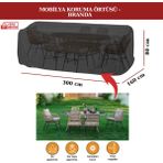 Breen Siyah Bahçe Mobilya Koruma Örtüsü Branda, Toz Geçirmez, Su Geçirmezi, Güneşten Korur - 300x160