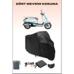 Breen Sym Fiddle Iıı 200I Uyumlu Siyah Motorsiklet Branda, Motor Örtüsü