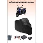 Breen Sym Jet 14 200I Abs Uyumlu Siyah Motorsiklet Branda, Motor Örtüsü - Siyah, Arka Çanta ve Kilit Uyumsuz