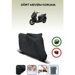 Breen Sym Jet 14 Evo 200 Plus Arka Çanta Uyumlu Siyah Motosiklet Branda Su Geçirmez Dayanıklı Kumaş