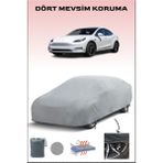Breen Tesla Model Y ile Uyumlu Oto Branda, Araba Brandası, Su ve Güneş Geçirmez Araba Çadırı - Gri