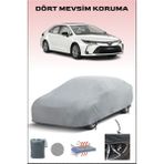 Breen Toyota Corolla Sedan ile Uyumlu Oto Branda, Araba Brandası, Su ve Güneş Geçirmez Araba Çadırı - Gri