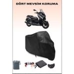 Breen Yamaha X-Max 250 Abs Uyumlu Siyah Motorsiklet Branda, Motor Örtüsü - Siyah, Arka Çanta ve Kilit Uyumsuz