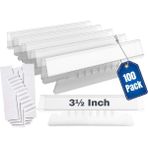 Breeze 1ıntheoffice Şeffaf Asılı Klasör Sekmeleri Ve Ek Parçalar 3-1/2" X 5/8", 100/Paket (3 1/2") (Yurt Dışından) - Beyaz - Ofis malzemeleri
