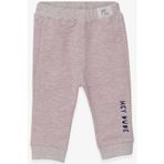 Breeze Altı Yazı Baskılı Bej Melanj Erkek Çocuk Eşofman