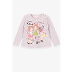 Breeze Bej Melanj 1.5-5 Yaş Uzun Kollu Dostluk Temalı Kız Çocuk T-shirt