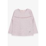 Breeze Bej Melanj 2-6 Yaş Uzun Kollu Güpürlü Kız Çocuk T-shirt