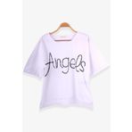 Breeze Beyaz 9-16 Yaş Taşlı Yazı Baskılı Kız Çocuk T-shirt