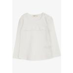 Breeze Ekru 1-4 Yaş Uzun Kollu Güpürlü Kız Çocuk T-shirt