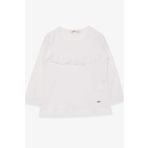 Breeze Ekru 3-8 Yaş BaskılıKız Çocuk Uzun Kollu T-shirt