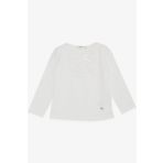 Breeze Ekru 6 Ay-8 Yaş Uzun Kollu Güpürlü Fiyonklu Kız Bebek T-shirt