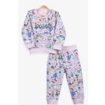 Breeze Erkek Bebek Eşofman Takımı Baskılı Desenli Bej (6 Ay-2 Yaş)