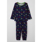Breeze Erkek Bebek Pijama Takımı Eğlenceli Noel Baba Desenli 9 Ay-3 Yaş, Lacivert - 1 Yaş