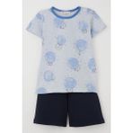 Breeze Erkek Bebek Pijama Takımı Sevimli Hayvanlar Alemi Dostluk Temalı 9 Ay-3 Yaş, Açık Mavi - 2 Yaş