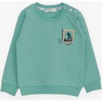 Breeze Erkek Bebek Sweatshirt Kaykaycı Baskılı 9 Ay-3 Yaş, Mint Yeşili - 1 Yaş