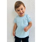 Breeze Erkek Bebek Tişört Cepli Kolları Düğme Akasesuarlı 9 Ay-3 Yaş, Açık Mavi - 1,5 Yaş - Açik Mavi