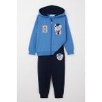 Breeze Erkek Çocuk Eşofman Takım Havalı Ayıcık Nakışlı 1.5-5 Yaş, Saks Mavisi - 1,5 Yaş