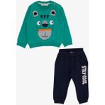 Breeze Erkek Çocuk Eşofman Takımı Koala Nakışlı 1-4 Yaş, Yeşil - 1 Yaş