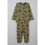 Breeze Erkek Çocuk Pijama Takımı Uykucu Fırça 4-8 Yaş, Haki Yeşil - Haki - Yeşil - 6 Yaş