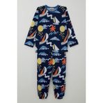 Breeze Erkek Çocuk Pijama Takımı Yaz Temalı Beli Paçası Lastikli 4-8 Yaş, Lacivert - 4 Yaş
