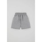 Breeze Erkek Çocuk Şort Bağcık Aksesuarlı Cepli 3-7 Yaş, Açık Gri Melanj - 5 Yaş