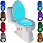 Breeze Esinti LED Tuvalet Işığı, Hareket Sensörlü Tuvalet Gece Lambası Akülü Tuvalet Işığı Tuvalet Işıkları Banyo Ev Için 8 Renk (Yurt Dışından) - Renkli