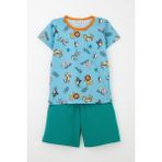 Breeze Girls & Boys Erkek Bebek Pijama Takımı Hayvanlar Alemi Temalı 9 Ay-3 Yaş, Bebe Mavisi - 1 Yaş