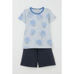 Breeze Girls & Boys Erkek Bebek Pijama Takımı Sevimli Hayvanlar Alemi Dostluk Temalı 9 Ay-3 Yaş, Açık Mavi - 1,5 Yaş