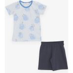 Breeze Girls & Boys Erkek Bebek Pijama Takımı Sevimli Hayvanlar Alemi Dostluk Temalı 9 Ay-3 Yaş, Açık Mavi - 2 Yaş