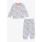 Breeze Gırls & Boys Erkek Bebek Pijama Takimi Tasit Desenli 9 Ay-3 Yas, Beyaz