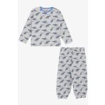 Breeze Gırls & Boys Erkek Bebek Pijama Takimi Ucak Desenli 9 Ay-3 Yas, Gri