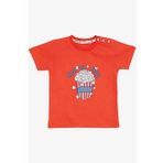 BREEZE GİRLS & BOYS Erkek Çocuk Tişört Pop Corn Baskılı 2-6 Yaş, Mercan