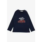 BREEZE GİRLS & BOYS Erkek Çocuk Uzun Kollu Tişört Hayalet Araba Baskılı 1.5-5 Yaş, Lacivert