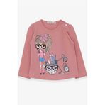 Breeze Gülkurusu 1-4 Yaş Uzun Kollu Ressam Baskılı Kız Çocuk T-shirt