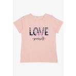 Breeze Kelebek Baskılı Somon 10-16 Yaş Kız Çocuk T-shirt
