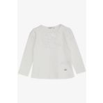 Breeze Kız Bebek Bluz Güpürlü Fiyonklu 6 Ay-2 Yaş, Ekru