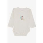 Breeze Kız Bebek Çıtçıtlı Body Baskılı Unicorn 9 Ay-3 Yaş, Ekru