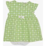 Breeze Kız Bebek Elbise Zıbınlı Çiçek Desenli Fiyonklu 9 Ay-3 Yaş, Fıstık Yeşili - 2 Yaş - Fistik Yeşili