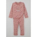 Breeze Kız Bebek Eşofman Takımı Kalp Desenli 9 Ay-3 Yaş, Gülkurusu - 2 Yaş
