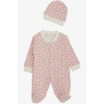 Breeze Kız Bebek Patikli Tulum Puantiye Desenli 0-3 Ay-6 Ay, Pembe
