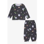 Breeze Kiz Bebek Pijama Takimi Yilbasi Temali 9 Ay-3 Yas, Antrasit