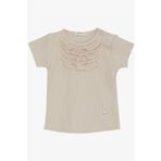 BREEZE Kız Bebek Tişört Güpürlü Armalı 9 Ay-3 Yaş, Bej