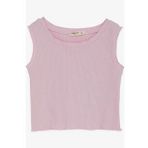 Breeze Kız Çocuk Crop Tişört Fitilli 8-14 Yaş, Pudra