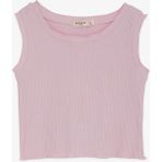 Breeze Kız Çocuk Crop Tişört Fitilli Pudra (8-14 Yaş) - 8 Yaş