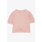 BREEZE Kız Çocuk Crop Tişört Göbek Dekolte Detaylı 8-14 Yaş, Pembe