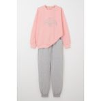 Breeze Kız Çocuk Eşofman Takım Moda Temalı Yazı Nakışlı 8-12 Yaş, Pembe - 9 Yaş
