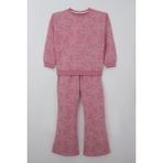 Breeze Kız Çocuk Eşofman Takımı Kurdele Desenli Bel Kısmı Lastikli 9-14 Yaş, Pembe - 10 Yaş