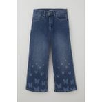 Breeze Kız Çocuk Jean Pantolon Paça Kısmı Kelebek Baskı Detaylı 6-12 Yaş, Mavi - 9 Yaş